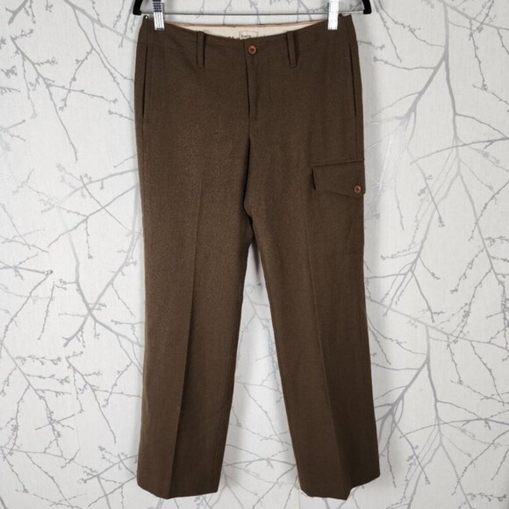 G1 Basic Goods Brown 70% Wool Cargo Pocket Trousers